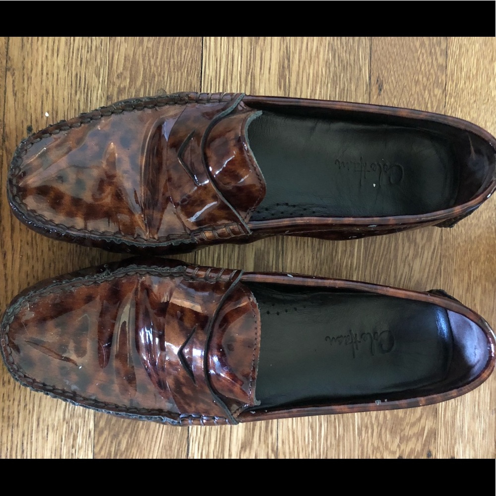Coke Haan Driver 7 tortoise patent leather great condition